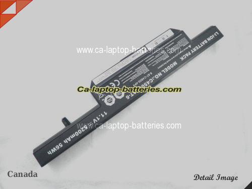  image 2 of Genuine CLEVO W258WSQ Battery For laptop 5200mAh, 11.1V, Black , Li-ion