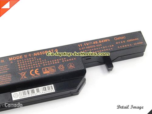  image 4 of 6-87-N650S-4UF1 Battery, Canada Li-ion Rechargeable 4400mAh, 48.84Wh  CLEVO 6-87-N650S-4UF1 Batteries