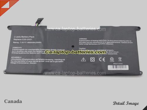  image 2 of ASUS UX21E-KX004X Replacement Battery 4800mAh, 35Wh  7.4V Black Li-Polymer