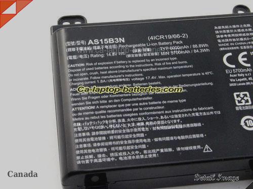  image 4 of Genuine ACER Predator 17 G9-792-74TT Battery For laptop 6000mAh, 88.8Wh , 14.8V, Black , Li-Polymer