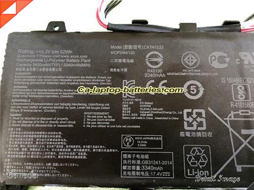  image 2 of Genuine ASUS UX560UQ Battery For laptop 3410mAh, 52Wh , 15.2V, Black , Li-ion