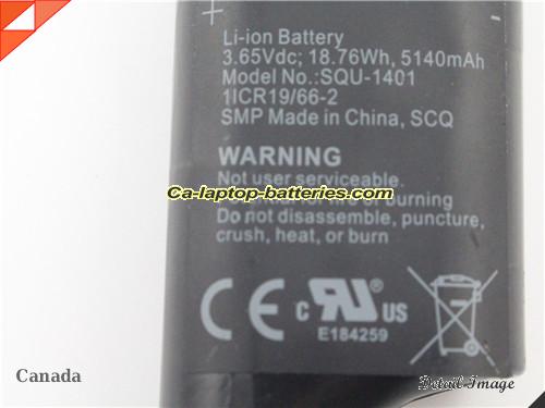  image 2 of SQU-1401 Battery, Canada Li-ion Rechargeable 5140mAh, 18.76Wh  SIMPLO SQU-1401 Batteries