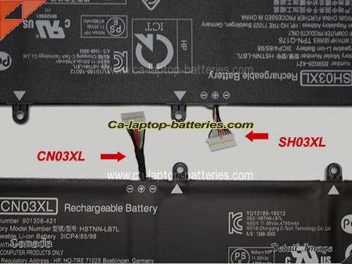  image 4 of Genuine HP 13-AB001 Battery For laptop 5020mAh, 57.95Wh , 11.55V, Black , Li-ion