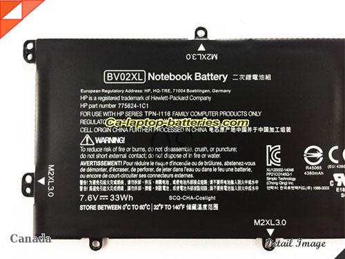  image 2 of 775624-1C1 Battery, Canada Li-ion Rechargeable 4300mAh, 33Wh  HP 775624-1C1 Batteries