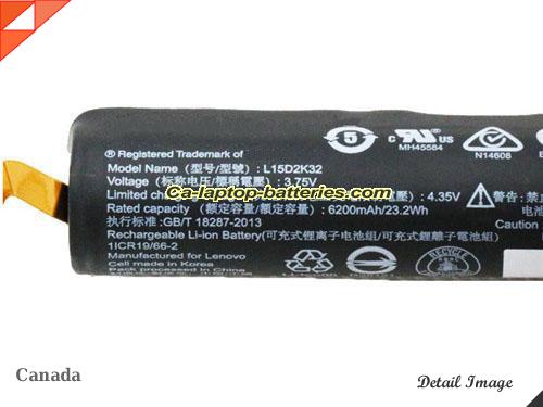 image 2 of L15C2K32 Battery, Canada Li-ion Rechargeable 6200mAh, 32Wh  LENOVO L15C2K32 Batteries