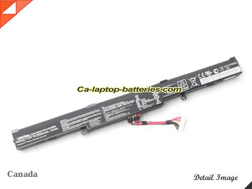  image 2 of A41X500E Battery, CAD$61.96 Canada Li-ion Rechargeable 2950mAh, 44Wh  ASUS A41X500E Batteries