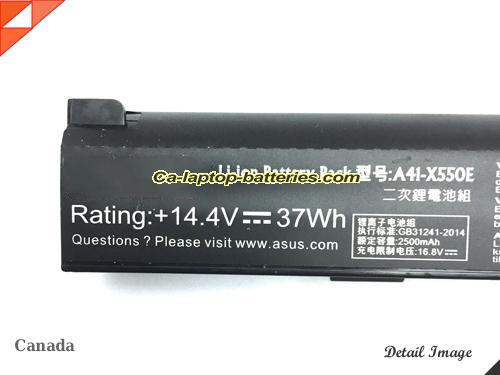  image 2 of A41X500E Battery, Canada Li-ion Rechargeable 2500mAh, 37Wh  ASUS A41X500E Batteries