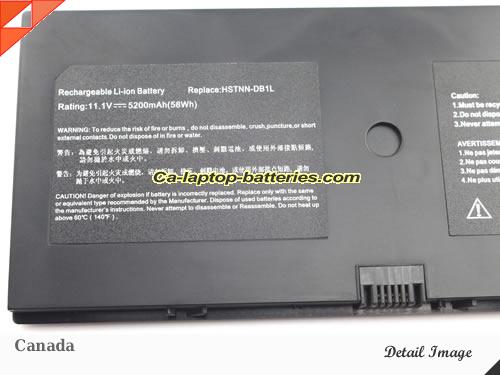  image 3 of HSTNNC72C Battery, Canada Li-ion Rechargeable 5200mAh, 58Wh  HP HSTNNC72C Batteries