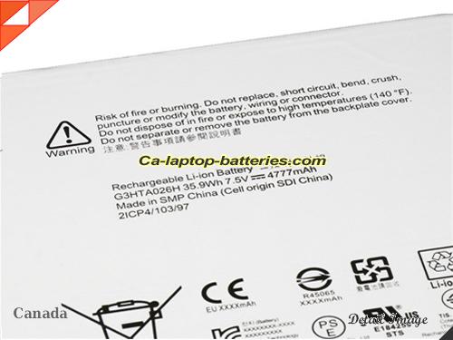  image 2 of G3HTA026H Battery, Canada Li-ion Rechargeable 5087mAh, 38.2Wh  MICROSOFT G3HTA026H Batteries