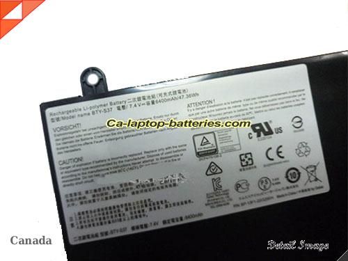  image 2 of BTY-S37 Battery, Canada Li-ion Rechargeable 6400mAh, 47.36Wh  MSI BTY-S37 Batteries