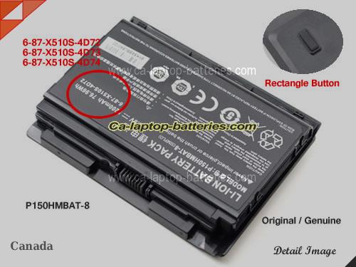  image 1 of Genuine METABOX Pro P170SM-A Battery For laptop 5200mAh, 76.96Wh , 14.8V, Black , Li-ion