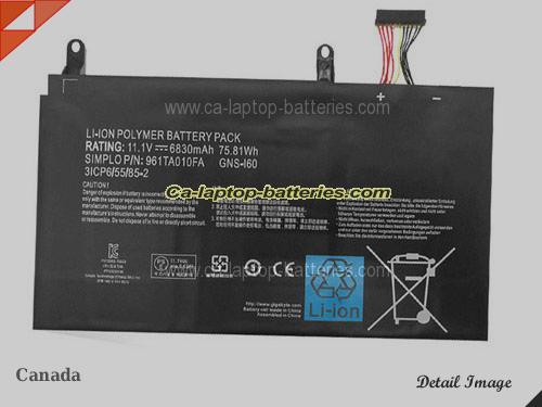  image 5 of Genuine GIGABYTE P35V2 Battery For laptop 6830mAh, 76Wh , 11.1V, Black , Li-ion