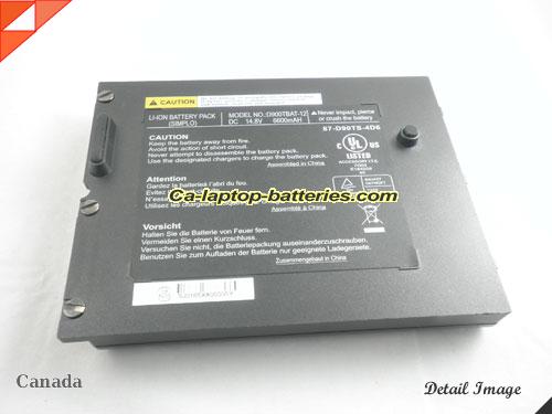  image 5 of CLEVO PortaNote D900K Replacement Battery 6600mAh 14.8V Black Li-ion