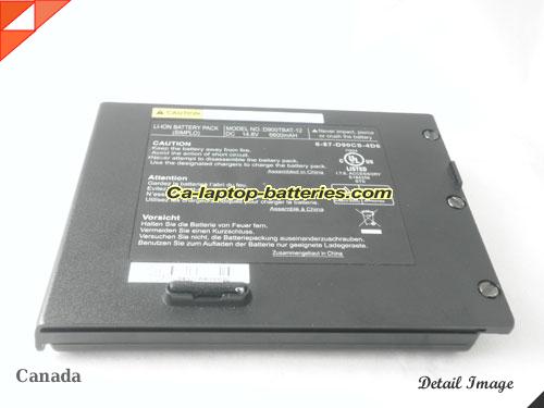  image 5 of Genuine CLEVO PortaNote D900K Battery For laptop 6600mAh, 14.8V, Black , Li-ion