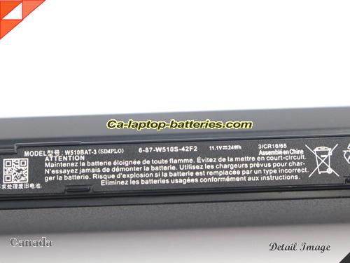 image 3 of 6-87-W510S-4292 Battery, Canada Li-ion Rechargeable 24Wh CLEVO 6-87-W510S-4292 Batteries
