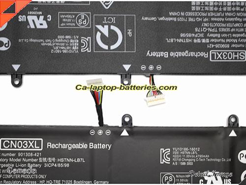  image 4 of 859026-421 Battery, Canada Li-ion Rechargeable 5020mAh, 57.9Wh  HP 859026-421 Batteries