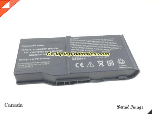  image 5 of 6500855 Battery, Canada Li-ion Rechargeable 4400mAh GATEWAY 6500855 Batteries