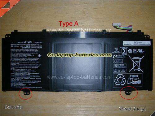  image 1 of Genuine ACER SWIFT 5 SF514-51-77C5 Battery For laptop 4670mAh, 53.9Wh , 11.55V, Black , Li-ion