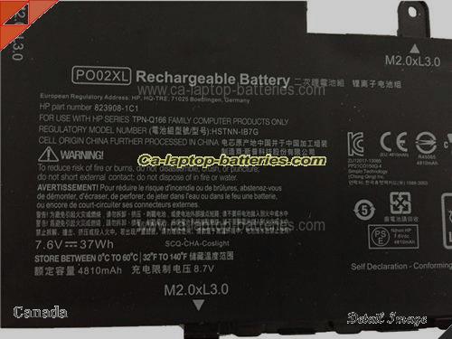  image 2 of Genuine HP Stream 11-r010ca Battery For laptop 4810mAh, 37Wh , 7.6V, Black , Li-ion