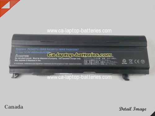  image 5 of TOSHIBA Satellite M70-144 Replacement Battery 4400mAh, 63Wh  14.4V Black Li-ion