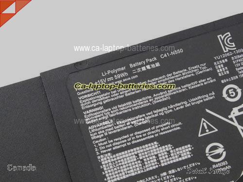  image 2 of Genuine ASUS G550JK-CN272H Battery For laptop 4000mAh, 59Wh , 14.8V, Black , Li-Polymer