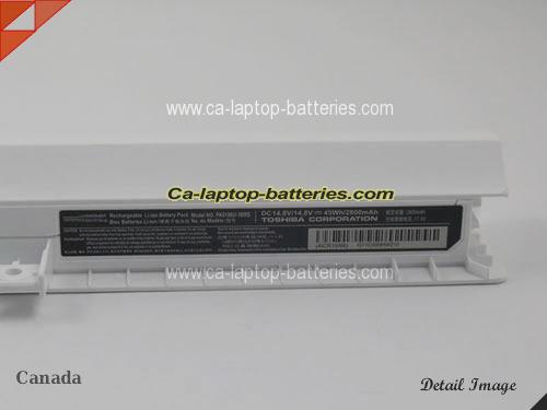  image 2 of Genuine TOSHIBA Satellite L50-B-117 Battery For laptop 2800mAh, 45Wh , 14.8V, White , Li-ion