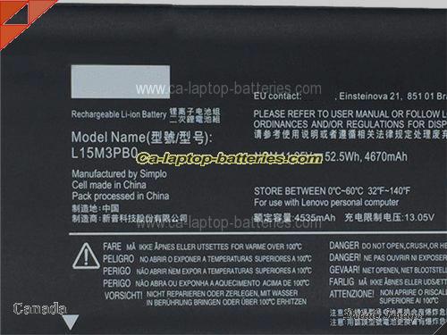  image 2 of Genuine LENOVO IDEAPAD 330S Battery For laptop 4700mAh, 53Wh , 11.25V, Black , Li-ion