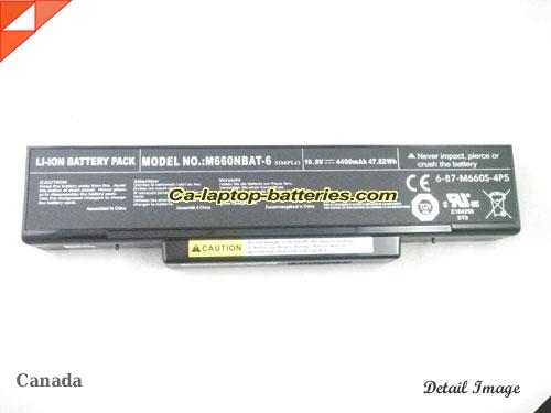  image 5 of M740BAT-6 Battery, Canada Li-ion Rechargeable 4400mAh, 47.52Wh  CLEVO M740BAT-6 Batteries
