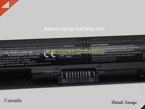  image 5 of Genuine HP PROBOOK 450 G3-Y7C78PA Battery For laptop 2850mAh, 44Wh , 14.8V, Black , Li-ion