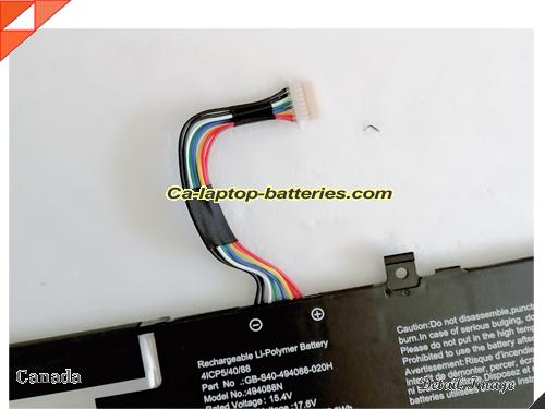  image 5 of GB-S40-494088-020H Battery, Canada Li-ion Rechargeable 2495mAh, 45.3Wh  SAGER GB-S40-494088-020H Batteries