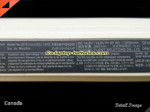  image 2 of Genuine TOSHIBA Satellite Pro A50-C-18P Battery For laptop 2900mAh, 14.8V, White , Li-ion