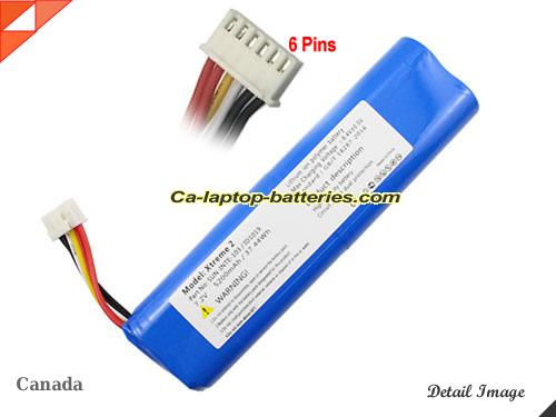  image 1 of ID1019 Battery, Canada Li-ion Rechargeable 5200mAh, 37.44Wh  JBL ID1019 Batteries