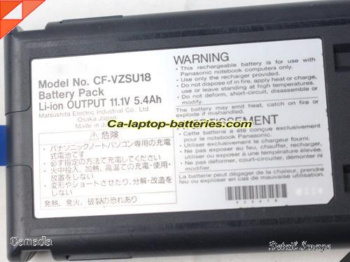  image 5 of CF-VZSU18A Battery, CAD$Coming soon! Canada Li-ion Rechargeable 5400mAh, 5.4Ah PANASONIC CF-VZSU18A Batteries
