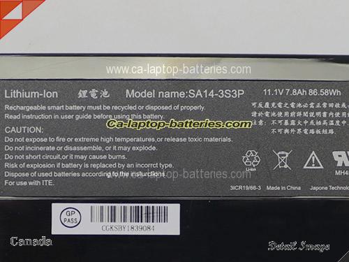  image 5 of Genuine DURABOOK SA14 Series Battery For laptop 7800mAh, 86.58Wh , 7.8Ah, 11.1V, Black , Li-ion