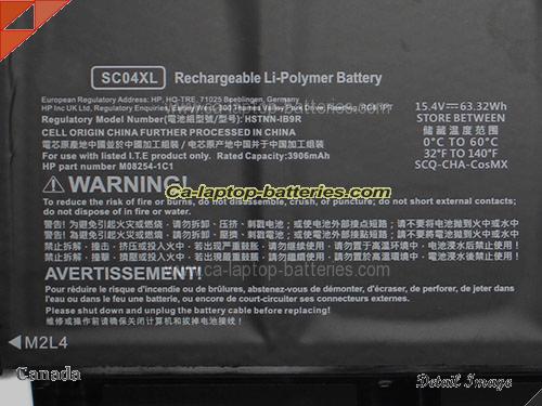  image 4 of Genuine HP ENVY 14-eb0001nl Battery For laptop 3906mAh, 63.32Wh , 15.4V, Black , Li-Polymer