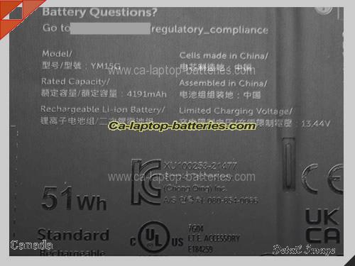  image 4 of Genuine DELL XPS 13 9315-WP01KR Battery For laptop 4191mAh, 51Wh , 11.55V, Dark Gray , Li-ion