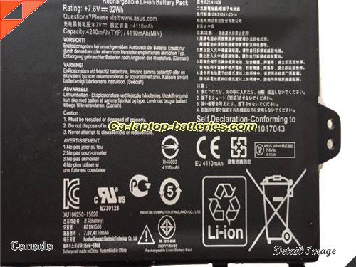  image 3 of Genuine ASUS EeeBook E502MA-XX0065B Battery For laptop 4110mAh, 32Wh , 7.6V, Black , Li-ion