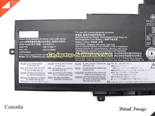  image 4 of Genuine LENOVO ThinkPad X1 Nano Gen 2 21E80020IU Battery For laptop 4270mAh, 49.57Wh , 11.61V, Black , Li-ion