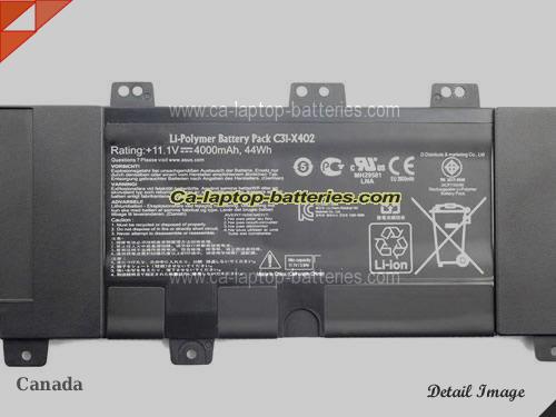  image 2 of Genuine ASUS VIVOBOOK S300CA-DS91T Battery For laptop 4000mAh, 44Wh , 11.1V, Black , Li-Polymer