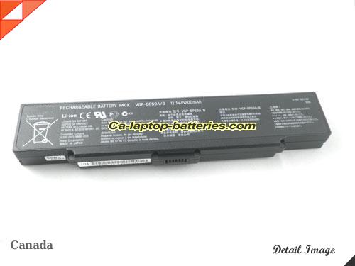  image 5 of Genuine SONY VGN-SZ55/B Battery For laptop 4800mAh, 11.1V, Black , Li-ion