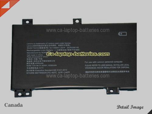  image 3 of Genuine LENOVO IdeaPad 100S-14IBR(80R900NUMH) Battery For laptop 4200mAh, 31.92Wh , 7.6V, Black , Li-Polymer