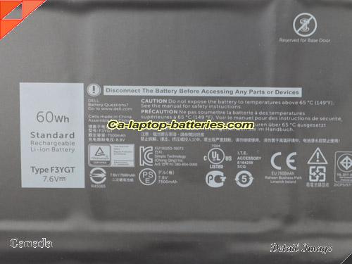  image 3 of Genuine DELL Latitude 7290 CTO03L729012US Battery For laptop 7500mAh, 60Wh , 7.6V, Black , Li-ion