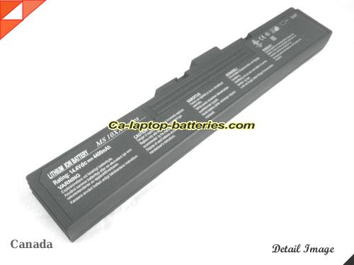  image 1 of MS-1010 Battery, Canada Li-ion Rechargeable 4400mAh MSI MS-1010 Batteries