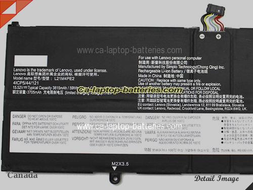  image 4 of Genuine LENOVO Yoga 6 13ALC7 82UD006HKR Battery For laptop 3815mAh, 59Wh , 15.52V, Black , Li-ion