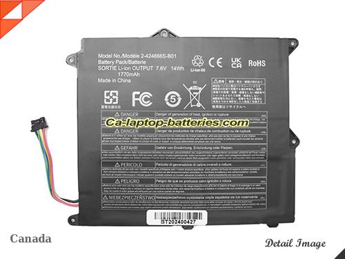  image 1 of 2-424866S-B01 Battery, Canada Li-ion Rechargeable 1770mAh, 14Wh  PANASONIC 2-424866S-B01 Batteries