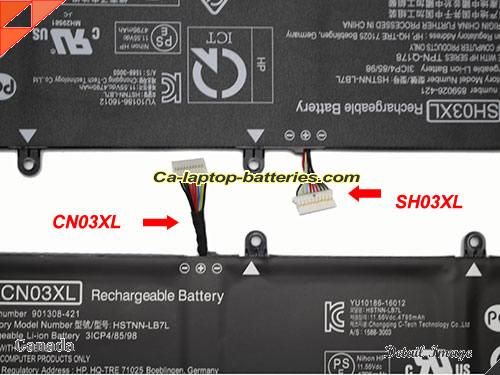  image 4 of Genuine HP Envy 13-AB003NW Battery For laptop 5020mAh, 57.95Wh , 11.55V, Black , Li-ion