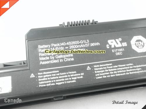  image 5 of I40-4S2600-G1L3 Battery, Canada Li-ion Rechargeable 2600mAh, 37.96Wh  UNIWILL I40-4S2600-G1L3 Batteries