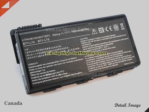  image 1 of MSI CR700-205NE Replacement Battery 7800mAh 11.1V Black Li-ion