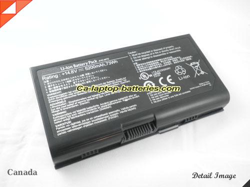  image 1 of ASUS X71SL Replacement Battery 5200mAh 14.8V Black Li-ion