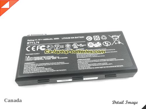  image 5 of 957-173XXP-101 Battery, Canada Li-ion Rechargeable 4400mAh, 49Wh  MSI 957-173XXP-101 Batteries